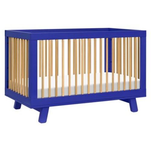 Babyletto Hudson 3-in-1 Convertible Crib with Toddler Rail - Cobalt/Honey