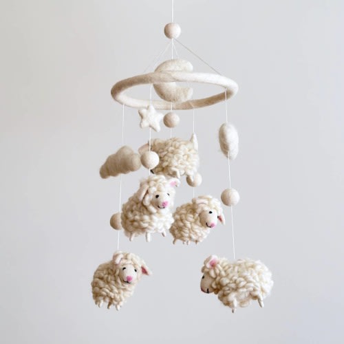 Felt Baby Mobile - Fluffy Sheep