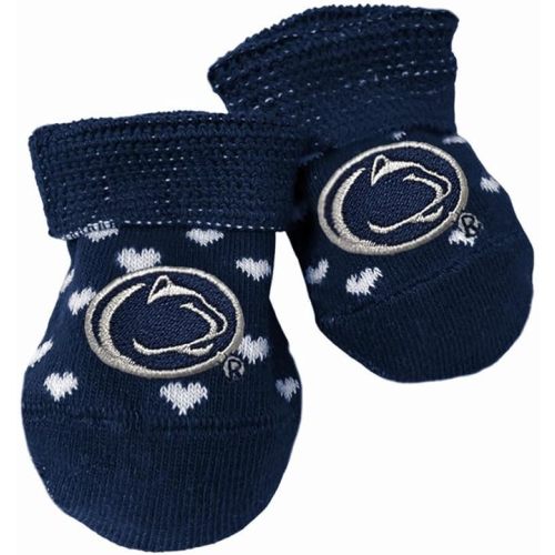 Two Feet Ahead Baby Bootie Socks Team Color – Soft, Cozy & Machine Washable Organic Cotton Stay-on Socks - Made in USA