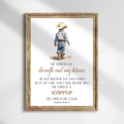 Little cowboy bible verse wall art | Christian western wall art | Boy room Wall Decor | Little Farmer wall decor | Digital download |