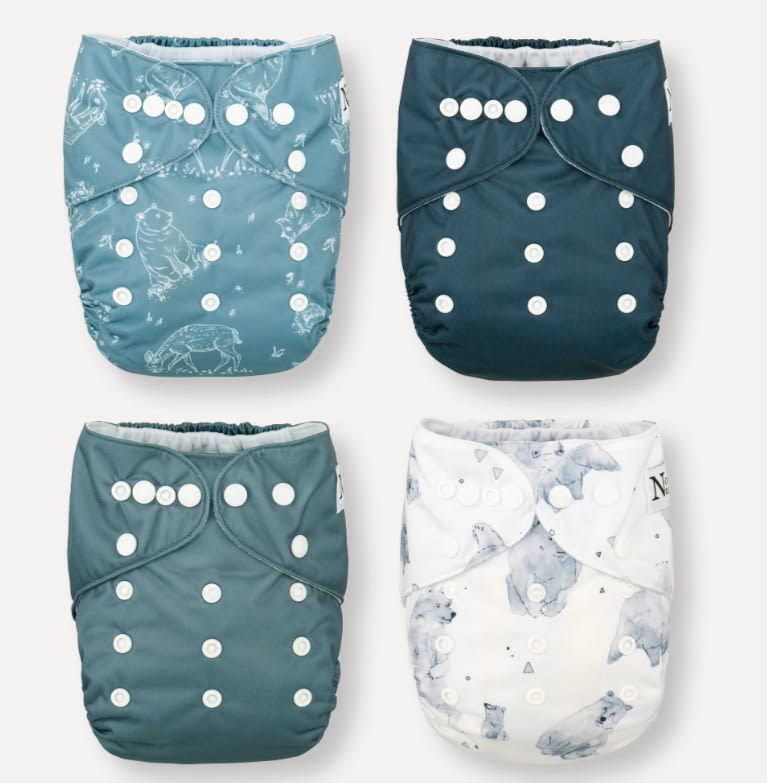 Pack of 4- One year old cloth diaper