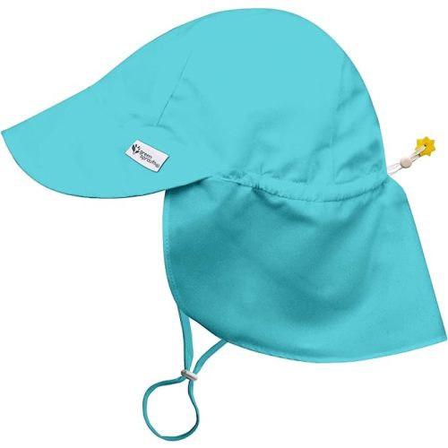 UPF50+ Eco Flap Hat - Aqua - 3 Months