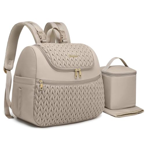 Breast Pump Bag for Spectra S1/S2 & Medela – Insulated Cooler Bag, 13" Laptop Sleeve, Diaper Backpack with Changing Pad – Lightweight, Water-resistant & Stylish for Work, Travel