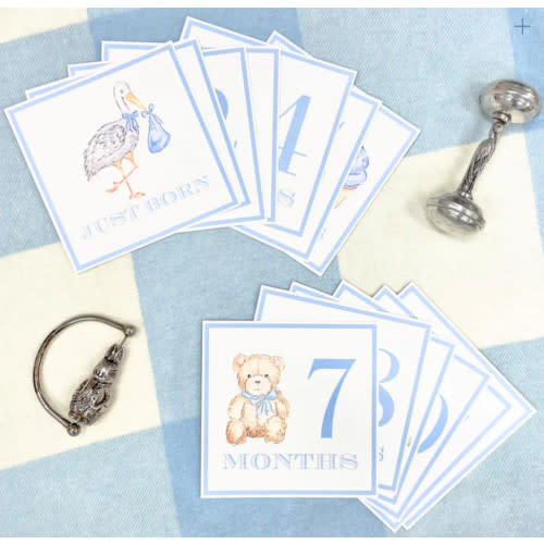 Sir Proper's Month Milestone Markers - Buckhead Blue