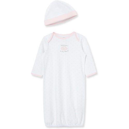 Little Me Baby Girls' 2-Piece Nightgown and Cap Set