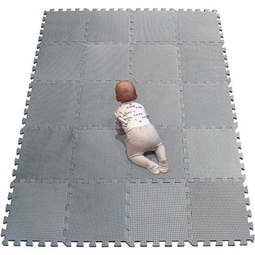 YIMINYUER® 20 Tiles (30cm×30cm×1cm Each Tile) Baby Soft Puzzle Play Mats, Kids Thick EVA Foam Floor, Toddlers & Children's Soft Interlocking Mat R12G301020