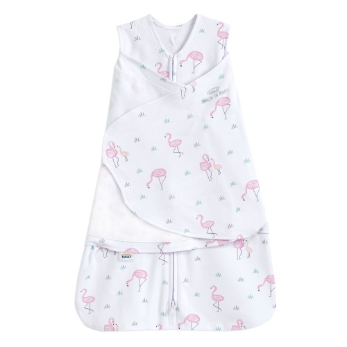 Flamingo Print Cotton Swaddle - Newborn | HALO | Size Newborn