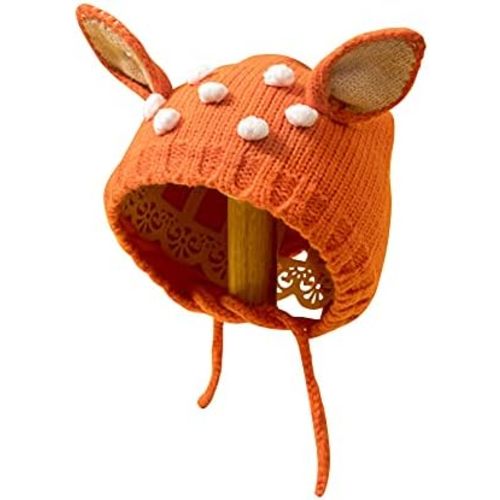 IMLECK Hand Crocheted Cute Cartoon Little Fox Knit Hat Infant Toddler Baby Hat