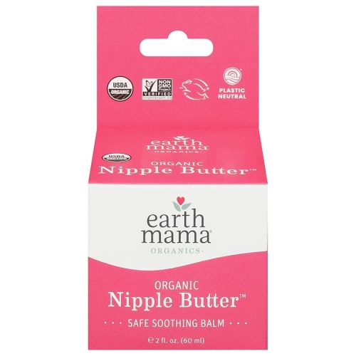 EARTH MAMA ANGEL BABY Organic Natural Nipple Butter, 2 FZ