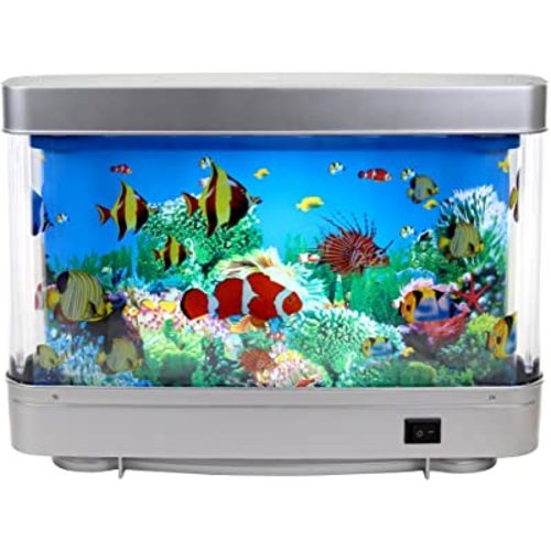 Lightahead Artificial Aquarium: Fascinating Moving Pictures of Fish in Tank Decorative Sensory Aquarium Lamp Virtual Ocean in Motion (Marine Life A)