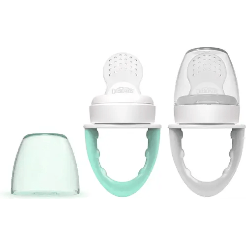 Dr. Brown's Fresh First Silicone Feeder, Mint & Grey, 2 Count