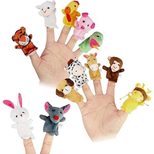 Sealive Finger Puppets for Toddlers 1-3, Baby & Toddler Finger Puppets, Soft Plush Animal Toys for Storytelling, Educational Toy Set for Boys & Girls, Great for Home, School, Parties & Travel