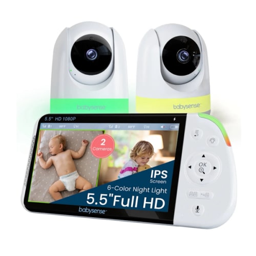 Babysense MaxView PRO: Video Baby Monitor with 2 Cameras, Non Wifi, Sp