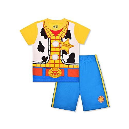 Disney Cars, Mickey Mouse, Monsters Inc. Boys Short Sleeve T-Shirt and Shorts Set for Toddler, Little and Big Kids