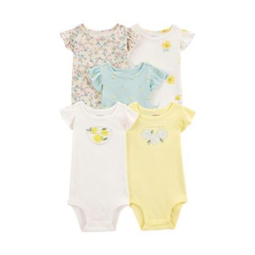 Baby Girls Bodysuits - 5 Pack