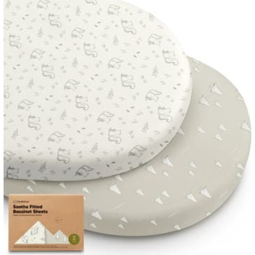 2-Pack Soothe Fitted Bassinet Sheets