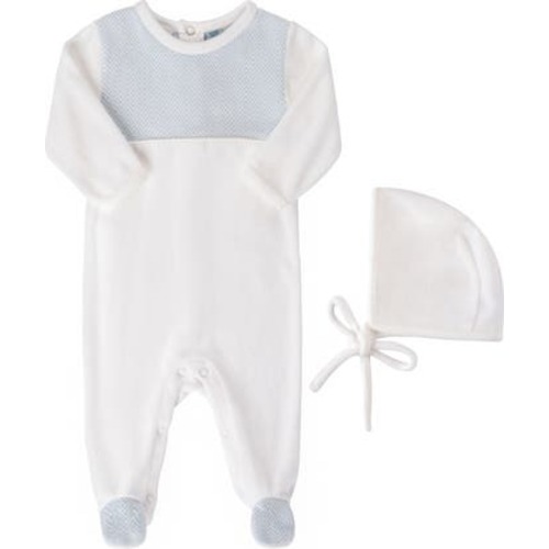 Chevron Footie & Hat Set, 0-3M