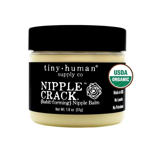 Organic Nipple Cream, Nipple Crack Lanolin Free Nipple Butter, Balm for Breastfeeding Mother, No Need to Wash Off, Safe for Baby and Mama