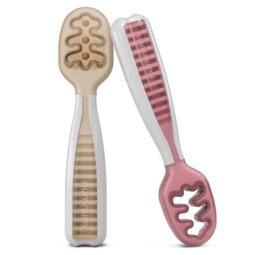 NumNum Baby Spoons Set, Pre-Spoon GOOtensils for Kids Aged 6+ Months - First Stage, Baby Led Weaning (BLW) Teething Spoon - Self Feeding, Silicone Toddler Food Utensils - 2 Spoons, Blue/Orange : Amazon.co.uk: Baby Products