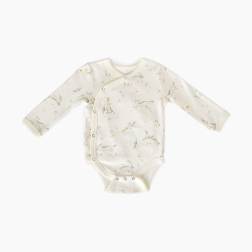Pehr Long Sleeve Wrap Front One-Piece - Field Of Dreams, 3-6 M