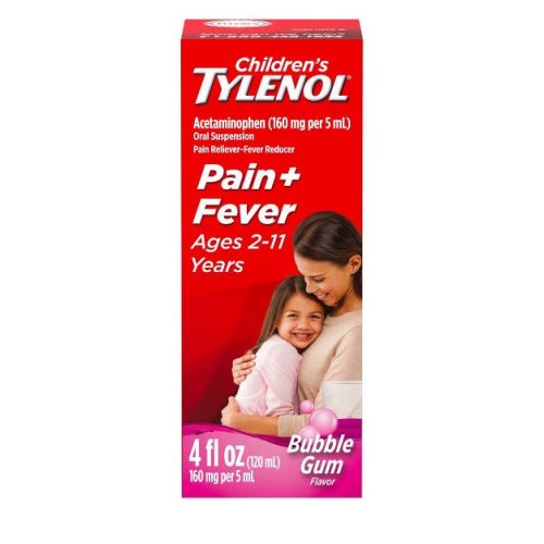 Children's Tylenol Pain + Fever Relief Liquid - Acetaminophen - Bubble Gum - 4 Fl Oz