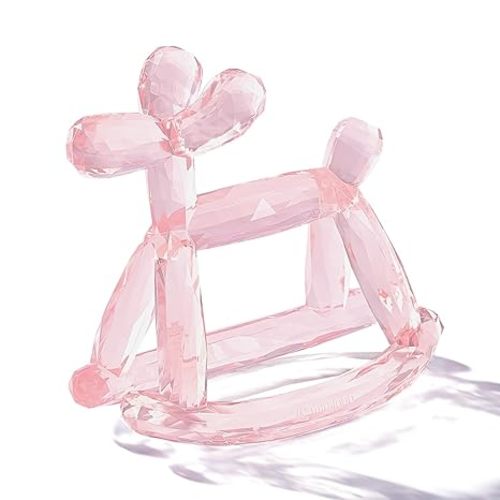 Crystal Jelly Baby Teether – Jellydog Teething Relief Toy for Infants 3-6 Months, Silicone Handheld Teething Toy, BPA-Free, Odorless, Prevents Choking, Safe for Babies (Rose Quartz)