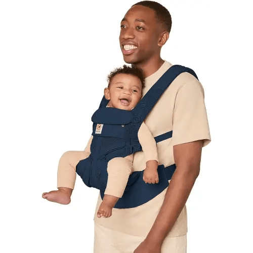 Ergobaby Omni Classic (formerly OMNI 360) All-Position Baby Carrier for Newborn to Toddler with Lumbar Support and Cool Air Mesh, 7-45 Pounds, Midnight Blue, One Size