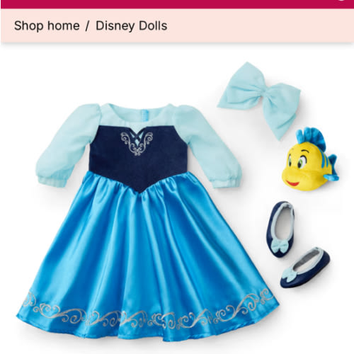 American Girl® Disney Princess Ariel Day Dress, Flounder & Accessories for 18-inch Dolls