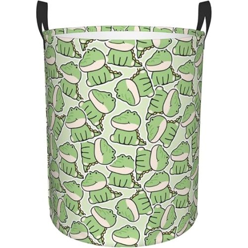 Large Laundry Basket with Handles - Kid Baby Dirty Clothes Laundry Hamper for Cute Crocodile Bedroom Aesthetic