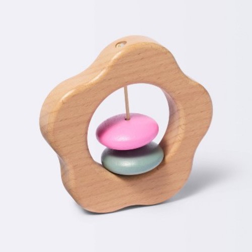 Wooden Baby Rattle - Flower - Cloud Island™