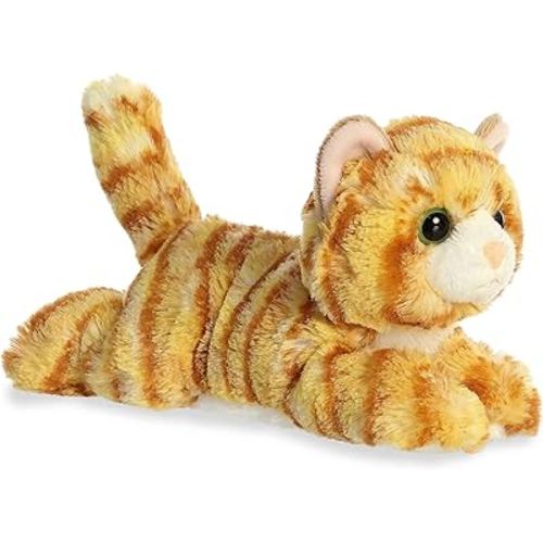 Aurora® Adorable Mini Flopsie™ Ginger Cat™ Stuffed Animal - Playful Ease - Timeless Companions - Orange 8 Inches