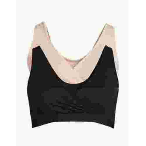 Joyspun Women's Maternity Wrap Front Nursing Bra, 2-Pack, Sizes S to 3X