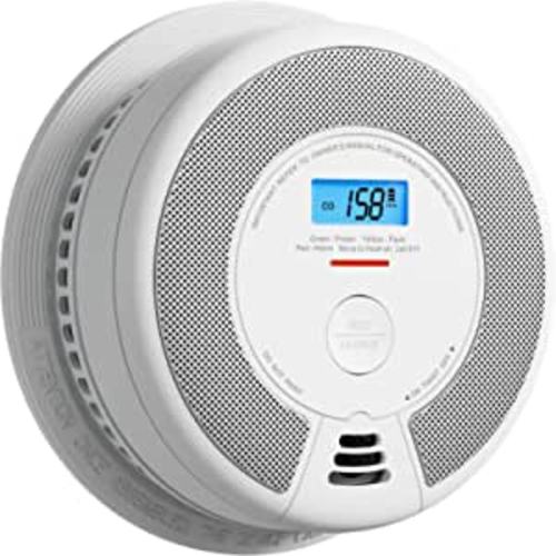 X-Sense 10-Year Battery Combination Smoke Carbon Monoxide Alarm Detector with Large LCD Display (Standalone Model) - Amazon.com