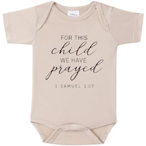 Pregnancy Announcement Gift, for This Child We Have Prayed Announcement Infant Bodysuit, Baby Coming Soon