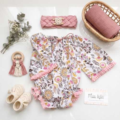 Boho Romper for Baby Girls | Hippie Baby Girl Outfit | Toddler Boho Birthday Outfit | Boho Style Baby Clothes | Little Girl Boho Clothing