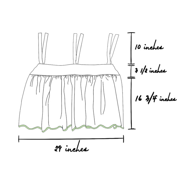 Thyme Pique Crib Skirt - Short Side