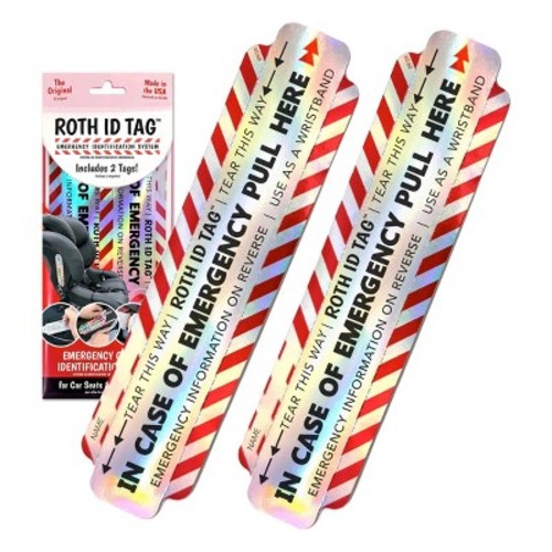 ROTH ID TAG Emergency Identification Kit - Black/Silver/Red - 2pk
