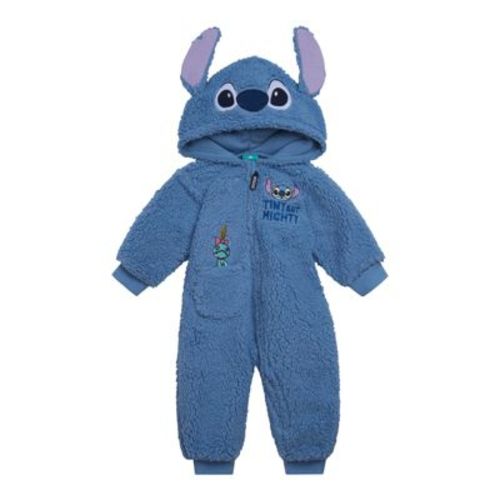 Disney Lilo & Stitch Infant Baby Boys Cozy Faux Sherling Zip Up Cosplay Coverall Blue 12 Months