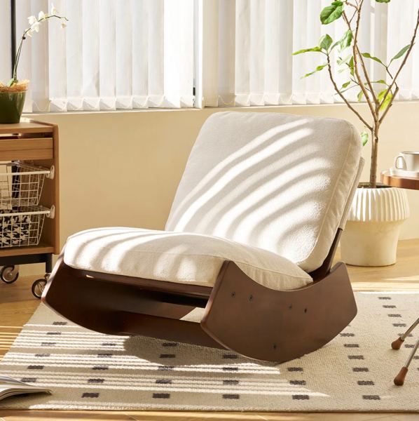 Walker Edison | Modern Glider Rocking Solid Wood Chair