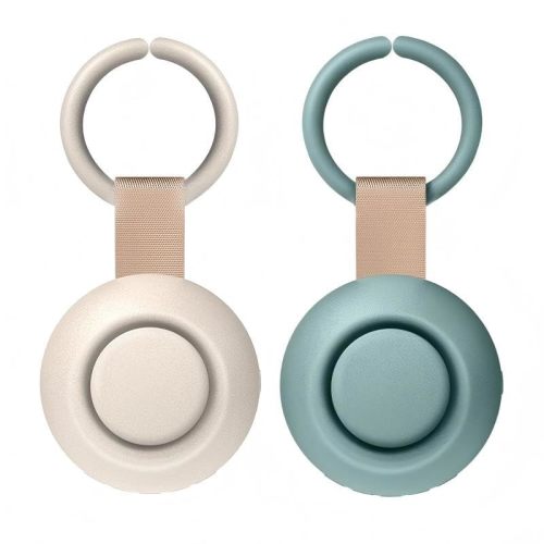 2025 Mom's Choice Awards, Portable Sound Machine for Baby Adult, AI Cry Detection, 18 Soothing Sound, Bluetooth Rechargeable White Noise Machine for Home Office Travel, Nursery Light, Gray&Cyan