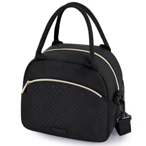 TOURIT Insulated Lunch Box, Soft Thermal Cooler Bag, Adjustable Strap, Midnight Black