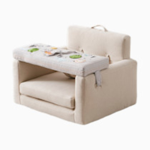 Wonder & Wise Rolling Along Square Chair - Oat