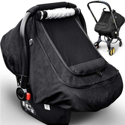 Waterproof Baby Car Seat Cover,Cold Weather Carseat Cover for Babies,Infant Car Seat Cover Canopy for Boy Girls,Windproof Car Seat Canopy for Boys & Girls, Keeps Babies Warm and Cozy