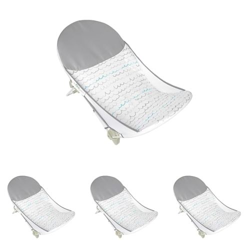 The First Years Sure Comfort Folding Baby Bather - Foldable Baby Bath Seat and Lounger for Home or On the Go - for Sink or Tub Use - Non-Slip Seat - For Up to 15 Lbs