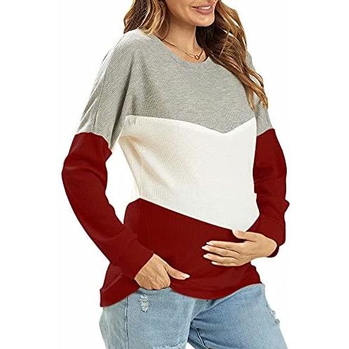 IFFEI Women's Maternity Nursing Tops Breastfeeding Tank Shirt Long Sleeve Nursing Clothes