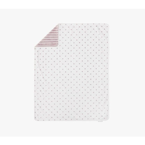 Dot & Stripe Chamois Baby Blanket | Pottery Barn Kids