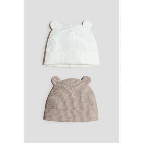 2-PACK EAR-DETAIL BEANIES