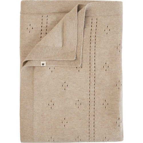 BIBS Organic Cotton Pointelle Baby Blanket, Vanilla