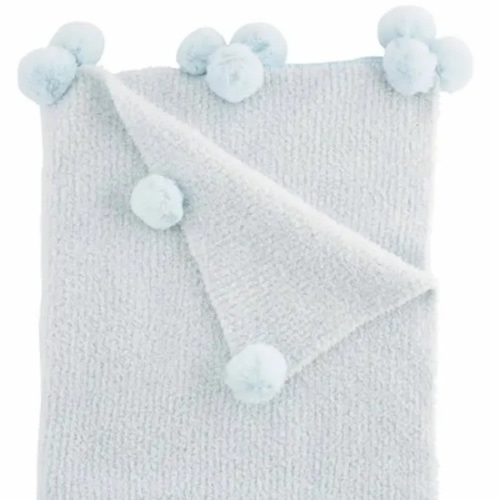 Pom Pom Chenille Blanket