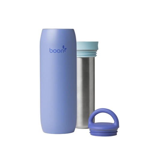 Boon Frosh Portable Breast Milk Chiller - Stainless Steel Breast Milk Cooler - Stainless Steel Portable Milk Storage Container - Blue - Keeps Breast Milk Cold for up to 17 Hours*